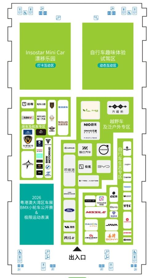 2026粤港澳大湾区车展展位图揭晓 张雪机车首秀，比亚迪芯片独立成馆，鎏瑰渊科技领衔智能生态